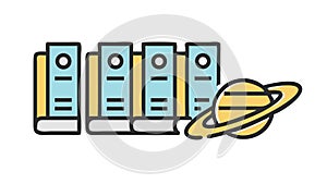 Global Data Server, Cloud Computing Network, vector design Generative AI