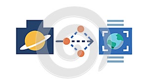 Global Data Transfer, Worldwide Connectivity, Digital Flow, vector design Generative AI