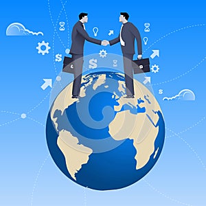 Global deal business concept