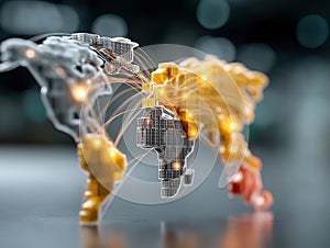 global delivery model: A world map with shipping routes image