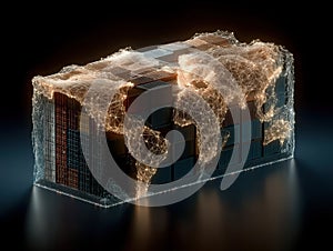 global delivery model: A world map with shipping routes image