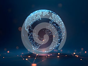 Global Digital Earth Network of Luminous Particles