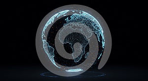 Global Digital Network Earth Globe