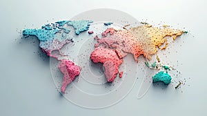 Global Digital Network Map - Interconnected World