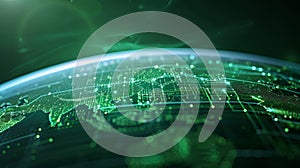 Global Digital Network Technology Visualization