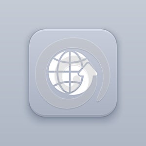Global download, Global network button, best vector