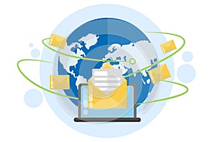 Global e-mail network.