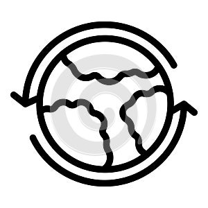 Global ecology icon outline vector. Esg society responsible