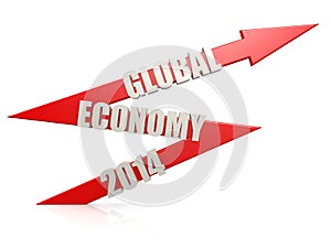 Global economy 2014 arrow