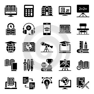 Global Education Filled Icons Pack