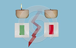 global electricity crisis, switch that turns on and off the candle, lack of electricity, creative idea