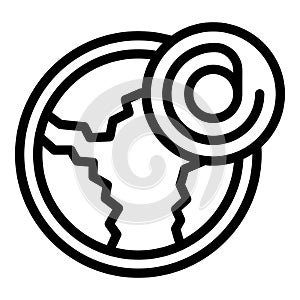 Global email icon, outline style