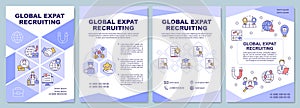 Global expat recruiting brochure template photo