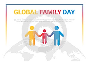 Global family day background celebrated on January 1st