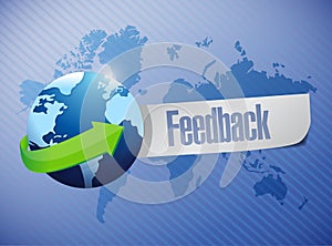 Global feedback sign illustration design