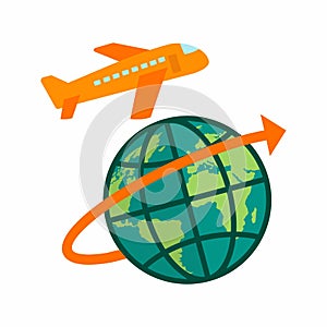 Global Flights icon vector image.