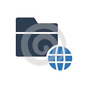 global folder icon - internet folder icon