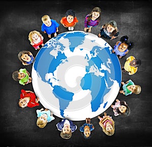 Global Globalization World Map Environmental Concservation Concept