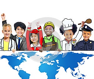 Global Globalization World Map Environmental Concservation Conce