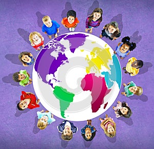 Global Globalization World Map Environmental Conservation Conce