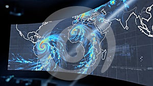 Global Hurricane and Storm Visualization on World Map