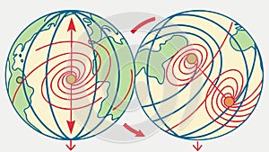 Global Interconnectedness: Data Streams and Digital World, vector design Generative AI