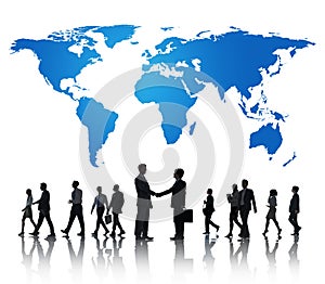 Global Internation Business Cooperation Collaboration Concept