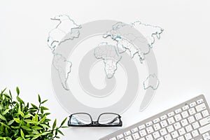 Global international business commerce online world concept