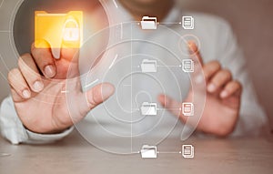 Global Internet connection, online documentation database and process automation to efficiently manage files