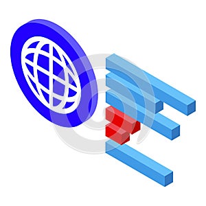 Global internet control icon isometric vector. Parental care photo