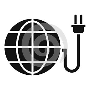 Global internet provider icon simple vector. Storage online cloud