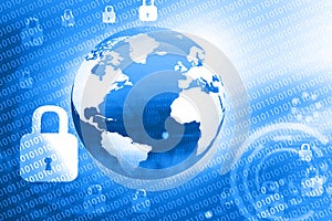 Global internet security concept