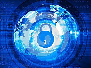 Global internet security concept