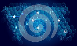 Global internet security concept