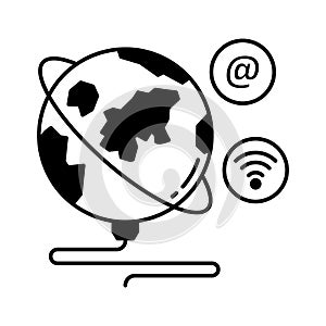 Global internet Vector Icon which can easily modify or edit