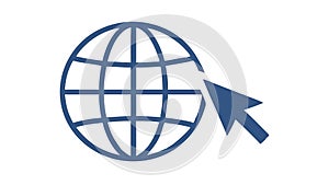 Global Internet Website Access Icon Vector Design Generative AI