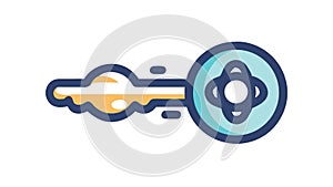 Global Key Access Vector Digital Security Unlock World Data Icon vector design Generative AI