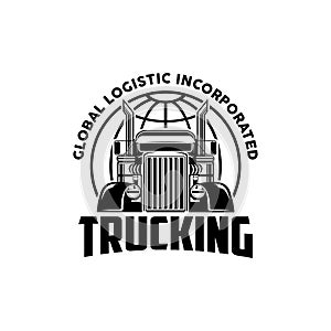 Global logistics incorporated logo vector photo