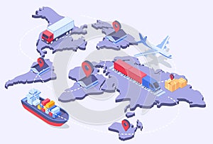 Global logistics isometric