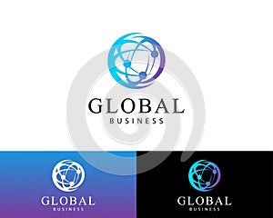 global logo creative science tech connect world education