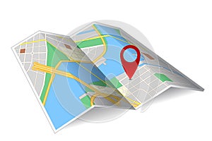 global map pin sign for navigation direction place - 3d illustration.