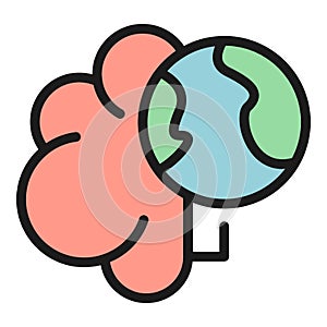 Global memory icon vector flat