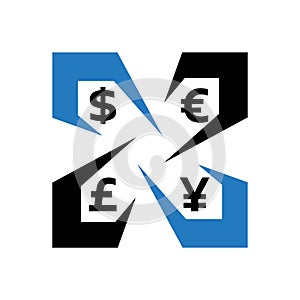 Global Money Changer Market Rates Sign Symbol