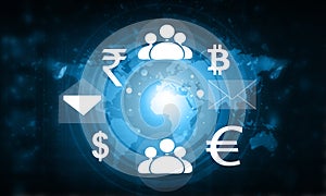 Global money exchange background