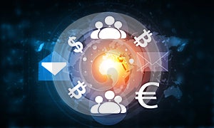 Global money exchange background