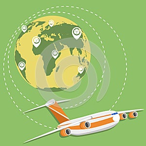 Global network of commercial air cargo trucking