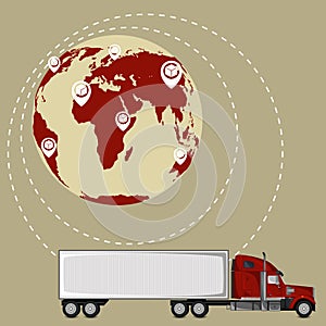 Global network of commercial road cargo trucking