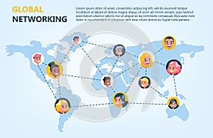 Global network concept. Idea of online communication