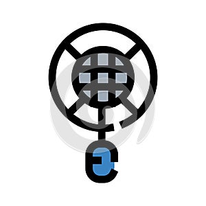 Global network connecting with computer mouse icon