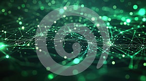 Global network connecting data points in abstract digital space